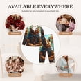 thumbnail image 7 of Lsque Maple Meditating Bear Pattern Long Sleeve Pajama Set for Women - Soft 2-Piece Sleepwear and Loungewear Set with Pockets, Comfy Nightwear-X-Large, 7 of 7