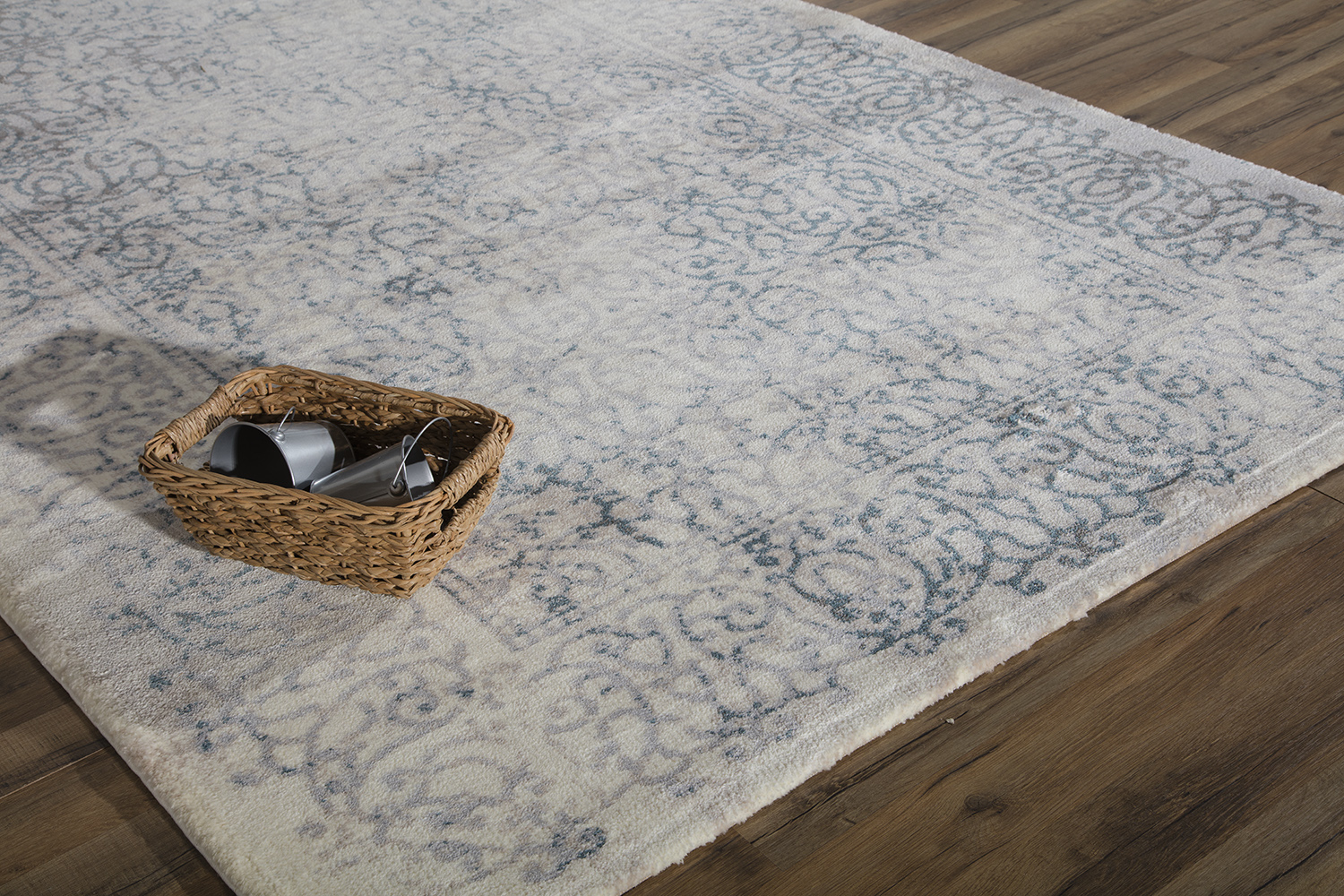 Rugs America Brighton Collection Faded Blue BH200A Transitional Oriental Area Rug 5' x 8'