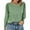 Grass Green, variant on UVN Womens Fall Blouses Long Sleeve V neck Shirts Dressy Casual Smocked Cuffs Tunic Tops
