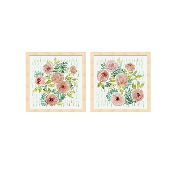 Metaverse Grace Popp 'Spring Blossoming' Framed Art (Set of 2)