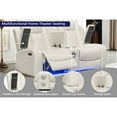 thumbnail image 5 of Hybition Living Room Furniture Set, 3 Pieces,Power Recliner Sofa with LED Light, Reading Light, Wireless Charging, Loveseat with Cup Holders, Storage, Bluetooth Speaker, Single Chair with Storage-Colo, 5 of 5