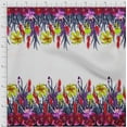 thumbnail image 2 of oneOone Polyester Lycra Fabric Leaves & Flower Panel Print Sewing Fabric BTY 56 Inch Wide, 2 of 3
