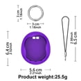 thumbnail image 4 of Funda de silicona impermeable con cordón a prueba de golpes para Tamagotchi Uni (púrpura), 4 of 4