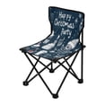 thumbnail image 2 of WOBOGO Cute Doodle Christmas Party Camping Chair Convenient Four Corner Backrest Folding Stool Can Hold Up to 220lbs, 2 of 8