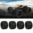 thumbnail image 4 of Pneus RC, 4 Pcs Roues de Voiture RC Noires, pour Accessoire RC ZD Racing Grand Pied 1/8 Modèle Voiture Télécommandée, 4 of 7