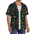 thumbnail image 2 of Hirioo Deers In The Forest for Men's Cuban Collar Short Sleeve Shirt Button Down Shirt Beach Summer Shirts Wedding Vacation Shirts-3X-Large, 2 of 5