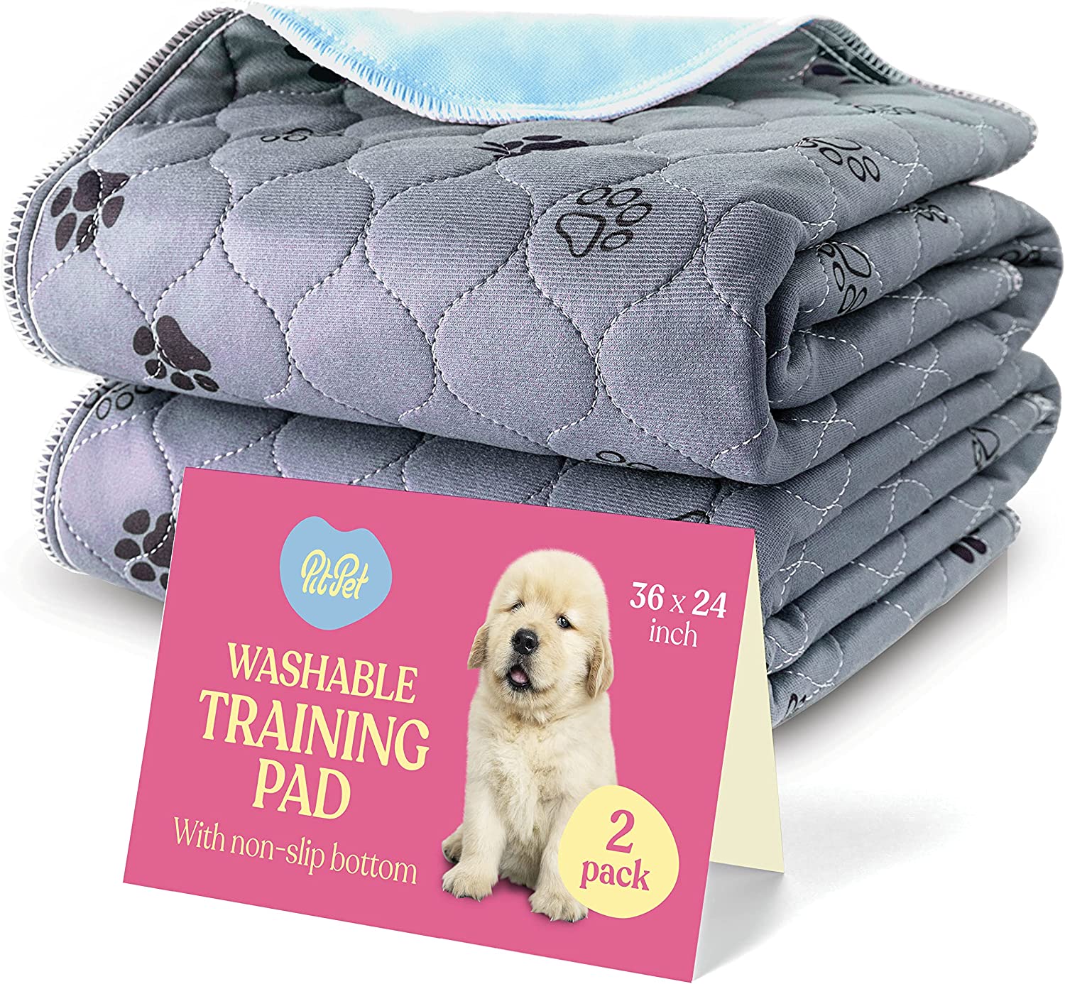 Super Absorbent Washable Pee Pads for Dogs 2Pack Superior Reusable