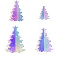 thumbnail image 1 of Inteprter Árbol de Navidad de 4 piezas, guirnalda navideña 3D, instalación, diseño, decoración navideña e invernal práctica. Kits de decoración para fiestas TY688, 1 of 6