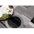 thumbnail image 4 of 2â€™ x 10â€™ Gray Blocks and Rings Runner Rug, 4 of 5