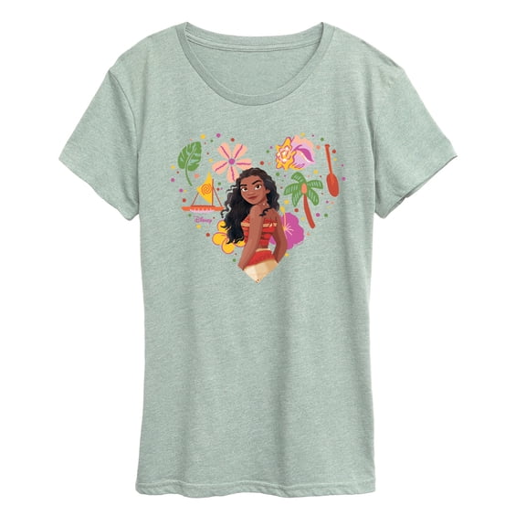 Disney - Heart Moana - Women's Short Sleeve Graphic T-Shirt