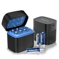 thumbnail image 1 of Pilas recargables Maxfree 4 AAA y 4 AA con cargador, paquete de 8, 1 of 6