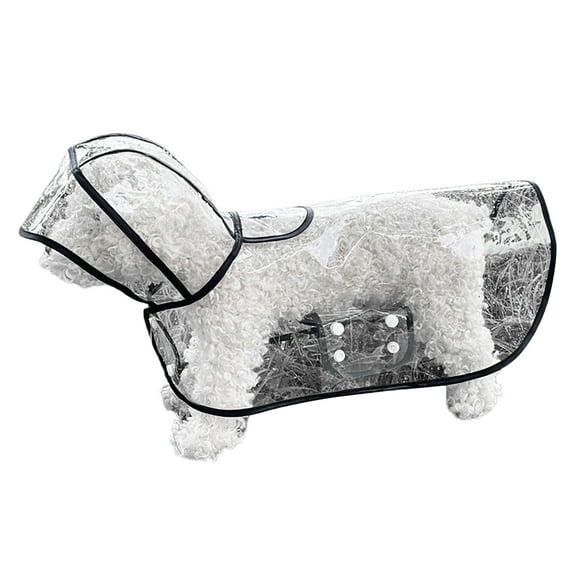 Vêtements pour Animaux Cintres pour Chiens Imperméable Doré pour Animaux Poncho pour Chats et Petits Chiens Vêtements Extérieurs Imperméables Style Simple Transparent Facile à Mettre