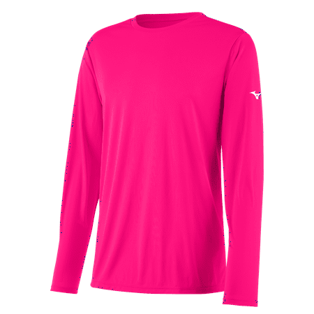 UPC: 0889961546112 | Mizuno Youth Mizuno Nxt Long Sleeve Tee Size Large Shocking Pink (1M1m)