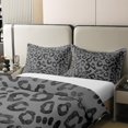 thumbnail image 3 of Erosebridal Leopard Print 100% Cotton Duvet Cover King Size,Jungle Wildlife Bedding Sets King Size,Gray Black Farmhouse 03 For Men Women,Lightweight Room Decorative Reversible,3pcs（No Comforter）, 3 of 9