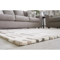 thumbnail image 3 of Signature Design by Ashley Leesdale 8' x 10' White, Brown, and Black Striped Rug, 3 of 4
