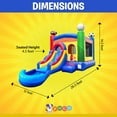 thumbnail image 2 of Pogo Bounce House Water Slide and Splash Pool with Blower, Deluxe Sports Kids Inflatable Jumper, 2 of 8