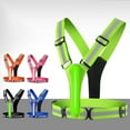 thumbnail image 3 of Gilet Réfléchissant LED pour la Sécurité Réglable Double-Côté LED Bandes 3 Modes d'Éclairage pour la Marche de Nuit Jogging, 3 of 6