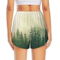 thumbnail image 2 of Lsque Fog Forest Printed Women's Running Shorts with Liner Pockets,Elastic Quick Dry Workout Athletic Gym Yoga Shorts,Womens High Waist Shorts-Medium, 2 of 9