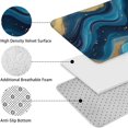 thumbnail image 5 of Blue Marble Gold Wave Pattern Bathroom Rugs Sets 3 Piece,Toilet Cover Set,Absorbent Non Slip Bathroom Mats Sets with U-Shaped Contour Rug Toilet Rug Set, 5 of 5