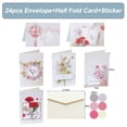 thumbnail image 2 of 24 tarjetas de agradecimiento con sobres, pegatinas y tarjeta de mensaje en el interior, 10*7 cm, tarjetas de flores para familiares amigos amados, 2 of 5