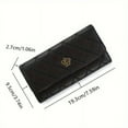 thumbnail image 5 of EIMELI Luxurious Faux Leather Crown Wallet - Spacious Three-Fold Design with Zipper Closure  Large Capacity  Stylish Mini Purse for Women - Casual  Fashionable  and Practical Accessory (7, 5 of 7
