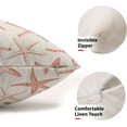 thumbnail image 2 of Coral Starfish Lumbar Pillow Covers 12X20 Inch Set of 2 Beach Ocean Coastal Decorative Rectangular Pillow Cases Summer Nautical Cotton Linen Cushion Case Home Decor for Sofa Couch Outdoor, 2 of 6