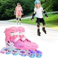 thumbnail image 2 of Patines De Ruedas 2 En 1, Patines De Ruedas Ajustables De 4 Tamaños Para Niños Y Adultos, Patines De Ruedas Intermitentes Para Exteriores Vogacara OD014701-04, 2 of 6