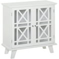 thumbnail image 1 of HOMCOM Armoire de Rangement avec Portes à Treillis Étagère Buffet Moderne, 1 of 10