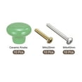 thumbnail image 3 of 32x24mm Ceramic Drawer Knobs, 10 Pack Mushroom Shape Door Pull Handles Green, 3 of 6