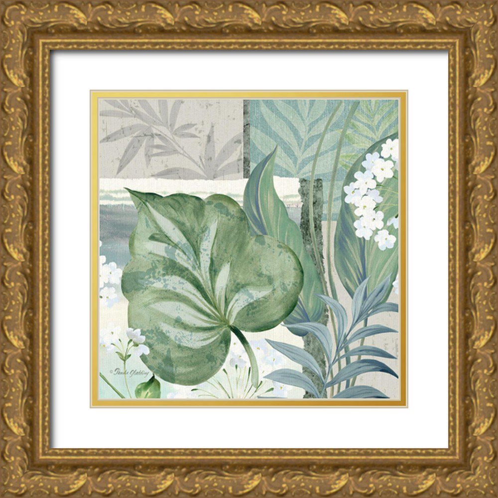 Gladding Pamela 20x20 Gold Ornate Wood Framed with Double Matting Museum Art Print Titled - Foliage II