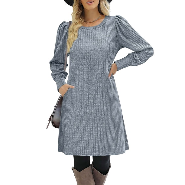sachin and babi light blue dress Sweater dress and suede moto jacket by extra petite blog main image 1