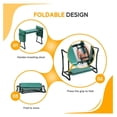 thumbnail image 6 of Garden Kneeler and Seat, Foldable Gardening Stool with Tool Pouch - Heavy Duty Kneeling Pad for Outdoor Work, Fishing, Arbor Day Gift - Green, 6 of 7