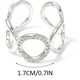 thumbnail image 2 of Anillos circulares de plata con óxido de circonio ajustables para mujeres y niñas., 2 of 5