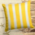 thumbnail image 2 of Ella Finley 70492 18 x 18 in. Indoor & Outdoor Reversible Square Throw Pillow - Cabana Yellow - Set of 2, 2 of 2