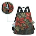 thumbnail image 4 of Adorned Poinsettia Holly Leaves Travel Laptops Backpack for Women Anti-theft Casual Work Bag Daypack Lightweight Laptop Bag, 4 of 7