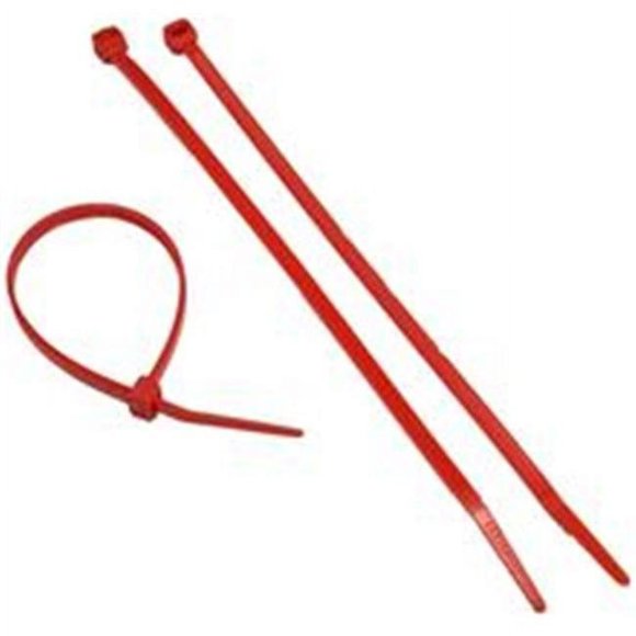Morris Products 20631 Red Nylon Cable Ties 50Lb 11In. Pack Of 100