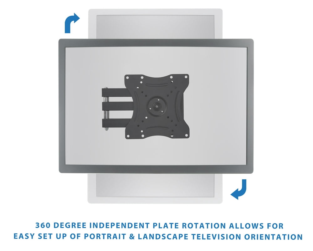 Mount-It! Full Motion Swivel Bracket TV Wall Mount, Long 20" Extension, Fits 23" to 55" TV's, Capacity 66 lbs., Bonus HDMI Cable