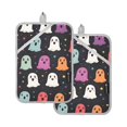 thumbnail image 7 of Yayeee Pot Holders Kitchen Heat Resistant with Pocket 7"x9.8" Cotton Oven Cooking Hot Pads, Colorful Halloween Ghost, 7 of 7