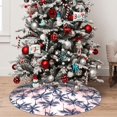 thumbnail image 5 of KLL 30" Christmas Tree Skirt Tropics Palm Trees Xmas Tree Skirts Mat for New Year Xmas Holiday Party Indoor Outdoor Home Decoration, 5 of 7