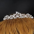thumbnail image 3 of Ensemble de Bijoux pour Femmes Collier Boucles d'Oreilles Couronne Imitation Perle Accessoires de Robe de Mariée, 3 of 5