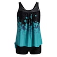 thumbnail image 4 of Xmyrz Sexy Bikinis For Women Bathing Suits Two Piece Gradient Floral Printed Tank Plus Size High Waisted Swimsuit Sets Swimwear, 4 of 7