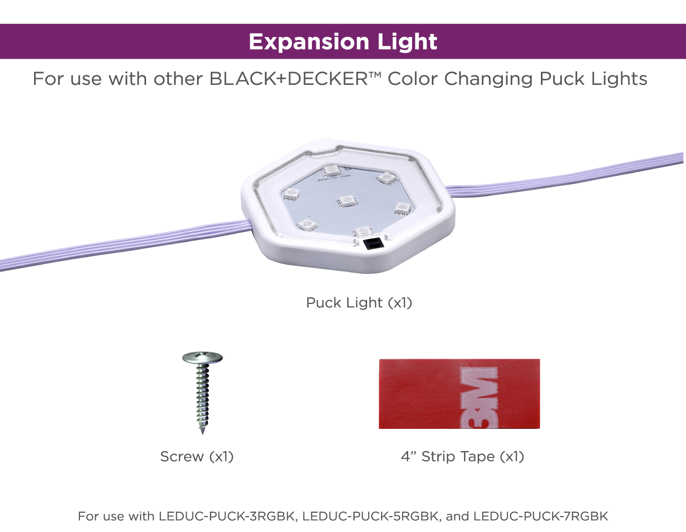 Black & Decker PureOptics™ LED Under Cabinet Puck Light Kit Warm