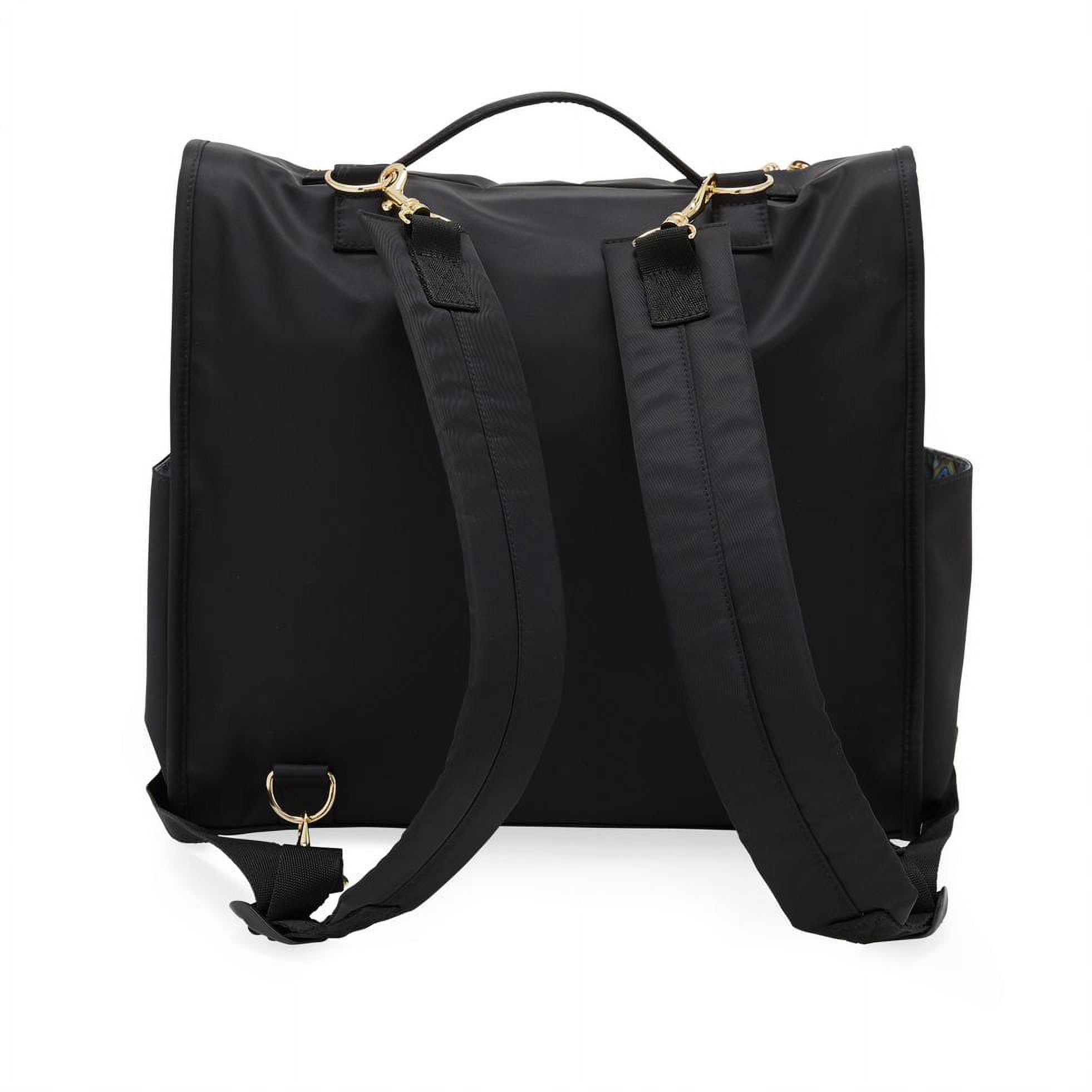 MoDRN Convertible Diaper Bag with Exterior Wipe Holder, Black
