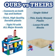 SCS Direct Building Block Bricks - 1000 Pc Bulk Set of Unique Clear Colors with 54 Roof Pieces - Great for Activity Tables