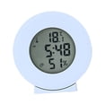 thumbnail image 2 of Digital Clock Multifunctional Temperature Weather Table Decor Snooze Weather Display Gauge Mode Sensitive Touch Clocks Battery Operated Bedroom White, 2 of 7