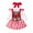 Red, variant on Musuos Baby Girl 3 Piece Set, 3 6 12 18M Long Sleeve Romper   Bear Embroidery Striped Suspender Skirt   Red Bow Headband Outfits
