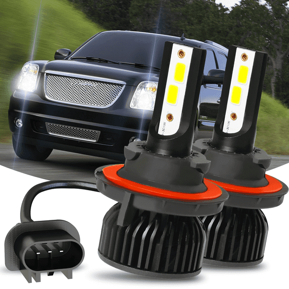 LED Headlight Bulb High Low Beam White for 2007-2014 GMC Yukon 2008 2009 2010 2011 2012 2013 2pcs