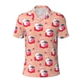 thumbnail image 2 of Daiia Bunny And Strawberry Pattern Men’s Polo Shirts,Solid Deck Shirt,Classic Fit, Breathable Cotton Polo for Casual and Sport Wear-3X-Large, 2 of 9
