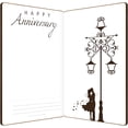 thumbnail image 2 of Tarjetas de feliz aniversario para ella y él, tarjeta de felicitación con sobre, hecha a mano, con copa de vino tinto hueca de madera MDF y diseño de corazón para esposo y esposa., 2 of 6