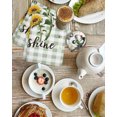 thumbnail image 4 of Sunflowers Farmhouse Kitchen Dish Towels for Drying Dishes Set of 2, Sage Green Plaid Pastoral Rustic Waffle Weave Microfiber Hand Tea Bathroom Towels Quick Dry & Absorbent Towel 15.7x23.6, 4 of 7